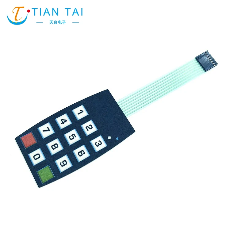 3 x 4 matrixmembran tastatur